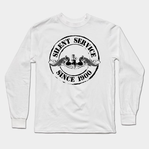 Silent Service - Since 1900 Long Sleeve T-Shirt by MilitaryVetShop
